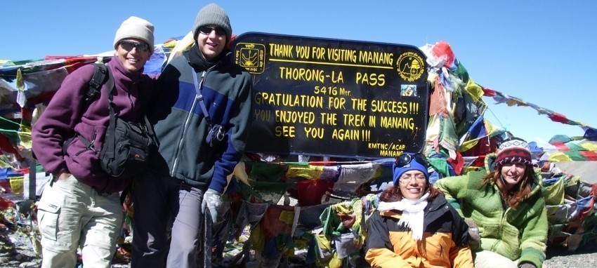 Annapurna Circuit Trek - On The Top of the Throng La Pass 5416m.