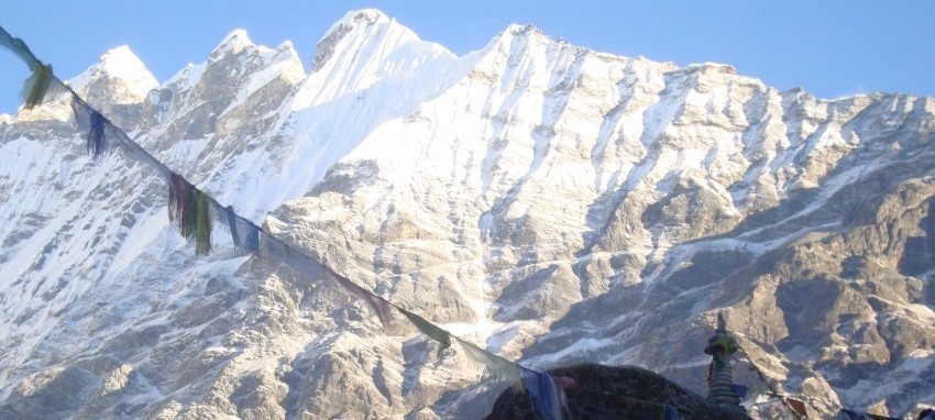 Langtang, Gosaikunda, Helambu Trek - Langtang view  from Tserko Ri.