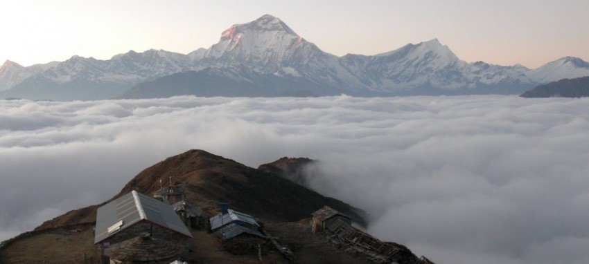 Khayar Lake Trek -  View  from  Khayer lake  Trekking-khopra danda and  View of  Mt. Dhaulagiri