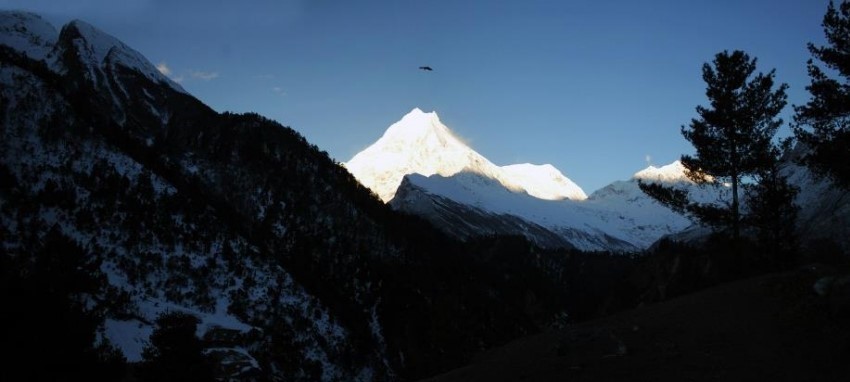 Around Manaslu Trek - View of Mt. Manaslu