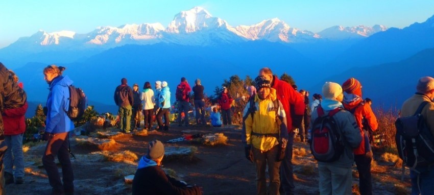 Annapurna Panorama Trek - Sunrise view in Annapurna  from Ghorepani