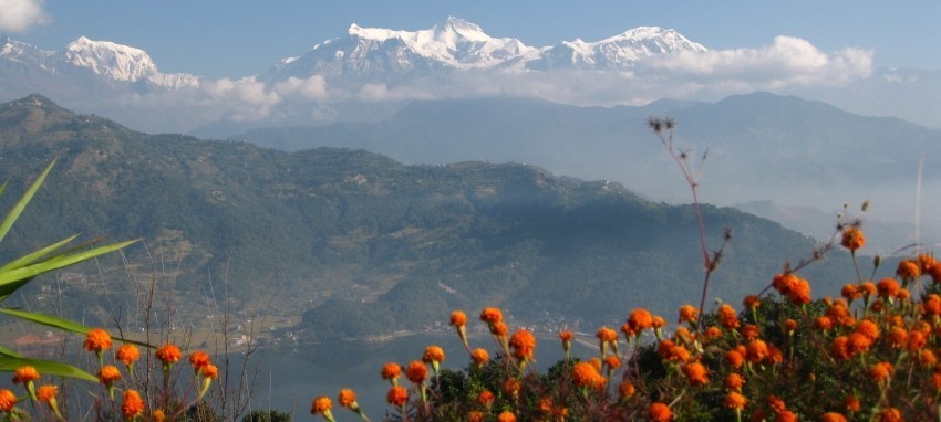 Sarangkot (1,610m) Day Hike -  view from Sarangkot