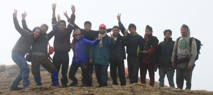 Our guides and porters - High Himalayan Trekking and Expedition's guide and porters team